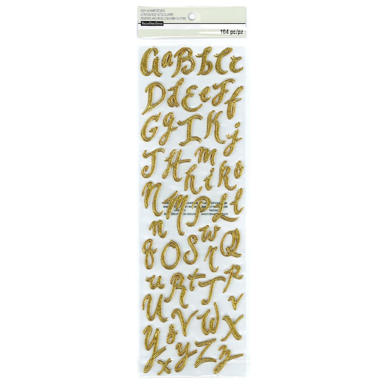 12 Pack: Glitter Puffy Alphabet Stickers by Recollections™